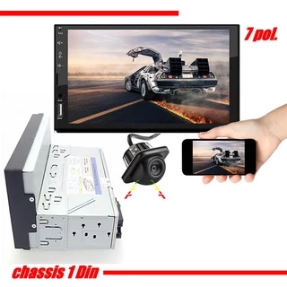 Central Multimídia Mp5 Tela 7" 1 Din Ultra Slim H-Tech-2722