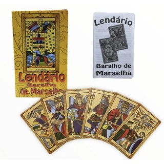 Tarot Tarô Baralho De Marselha 22 Cartas E Manual Lendário Baralho de Marselha