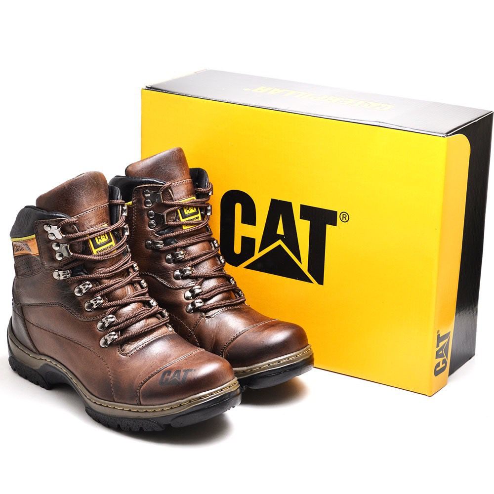 Bota Caterpillar Robust em Couro - Cinza em Promoção na Americanas