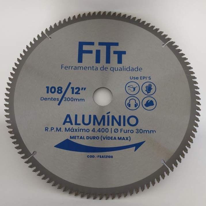 SERRA CIRCULAR PARA ALUMINIO 300 x 25 mm 108 dentes acompanha redução para 25 mm