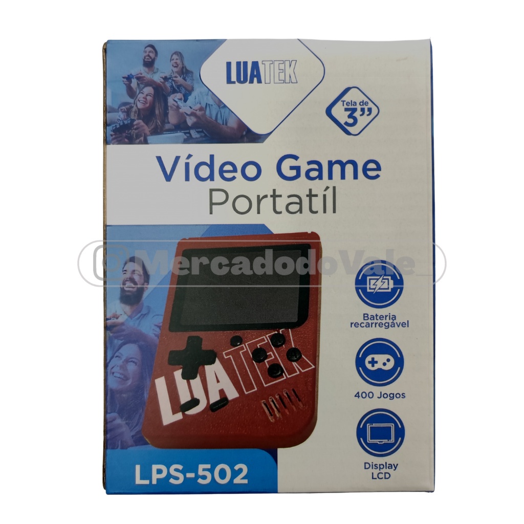 VIDEO GAME PORTÁTIL RETRÔ 400 LUATEK LPS-502 | Shopee Brasil