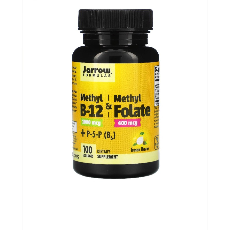 Vitamina B12 Metilcobalamina 1000mcg & Metil Folato 400mcg Jarrow