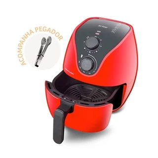 Fritadeira Elétrica Air Fryer 4L 1500W com Grade Multilaser Vermelho
