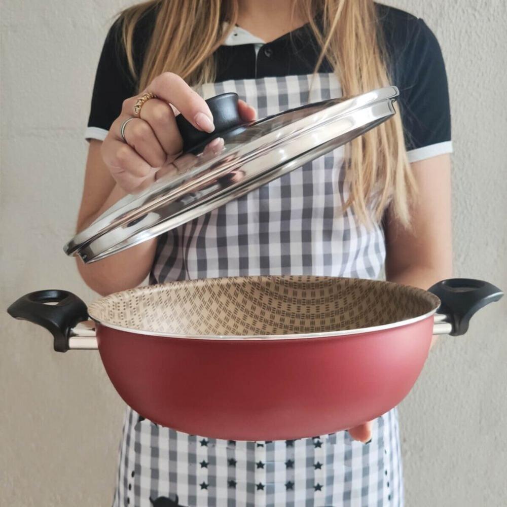 Moneta ERIS Tegame 1 Manico 24cm Con Coperchio In Vetro Antiaderente Adatto Ad Induzione Alta Qualita 88584944
