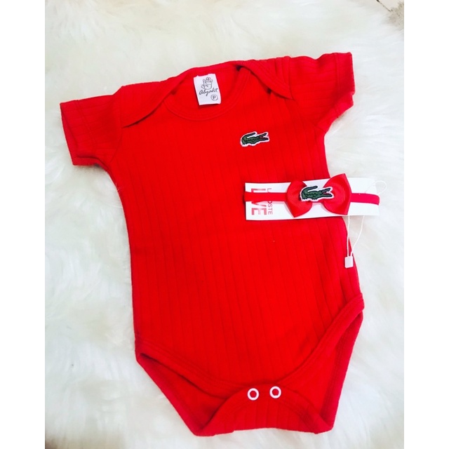 kit Lacoste para bebê menina