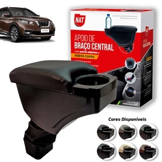Apoio de Braço Nissan Kicks Ano 2016 Até 2021 C/ Porta Copo