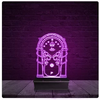 Luminária e Abajur Acrílico Led - Portões de Moria