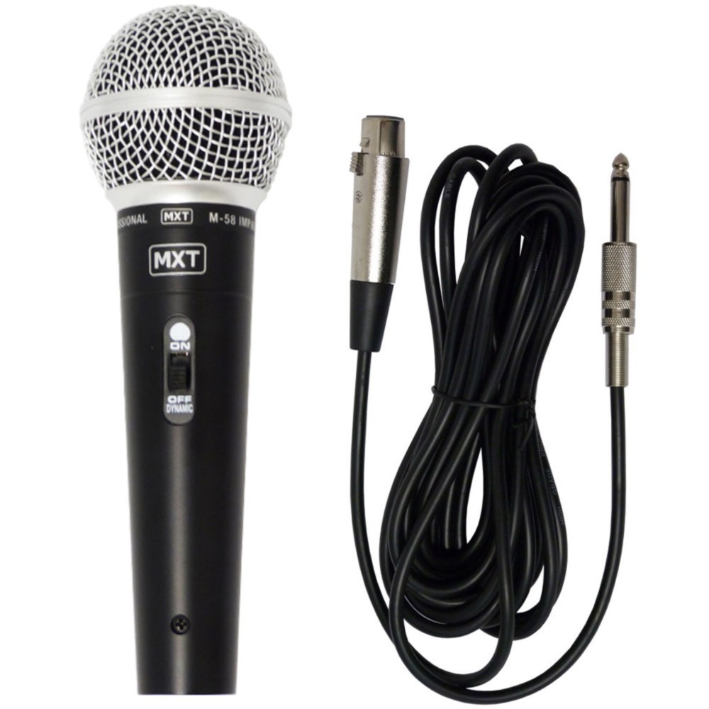 Microfone Profissional com Cabo P10 Dynamic | Shopee Brasil