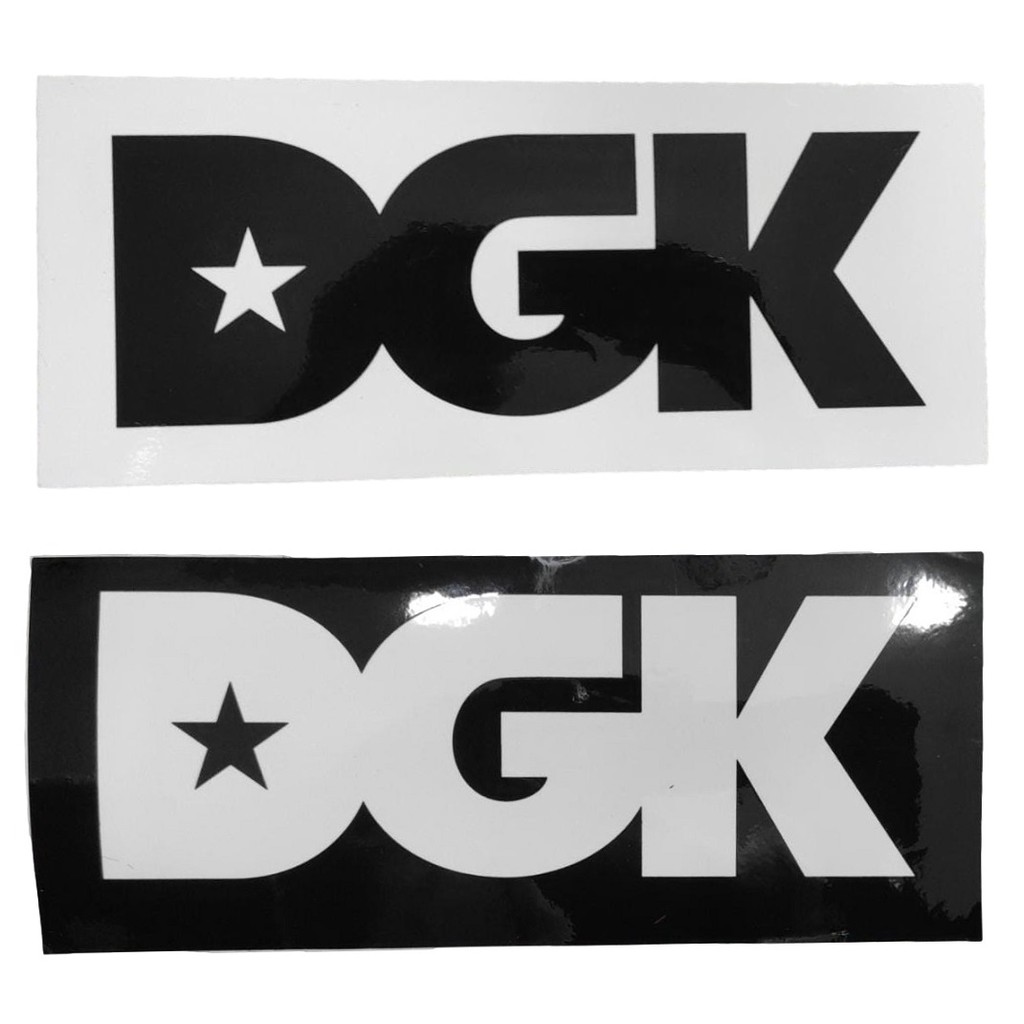 Adesivo DGK Box White Black Grande 24cm x 10cm - Skateboard Sticker ...