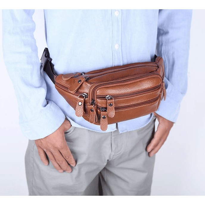 100% Genuine Leather Waist bags Multi-functional sport bag 100% Genuine Leather Waist bags Multi-functional sport bag