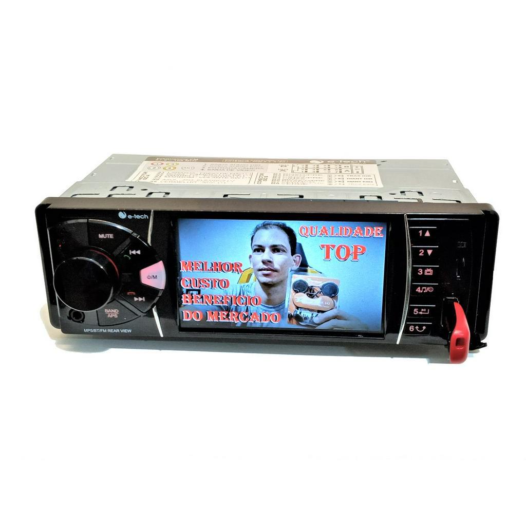 RÁDIO DVD BLUETOOTH MP5 1 DIN 4'' USB SD BT AUXILIAR 4X50W