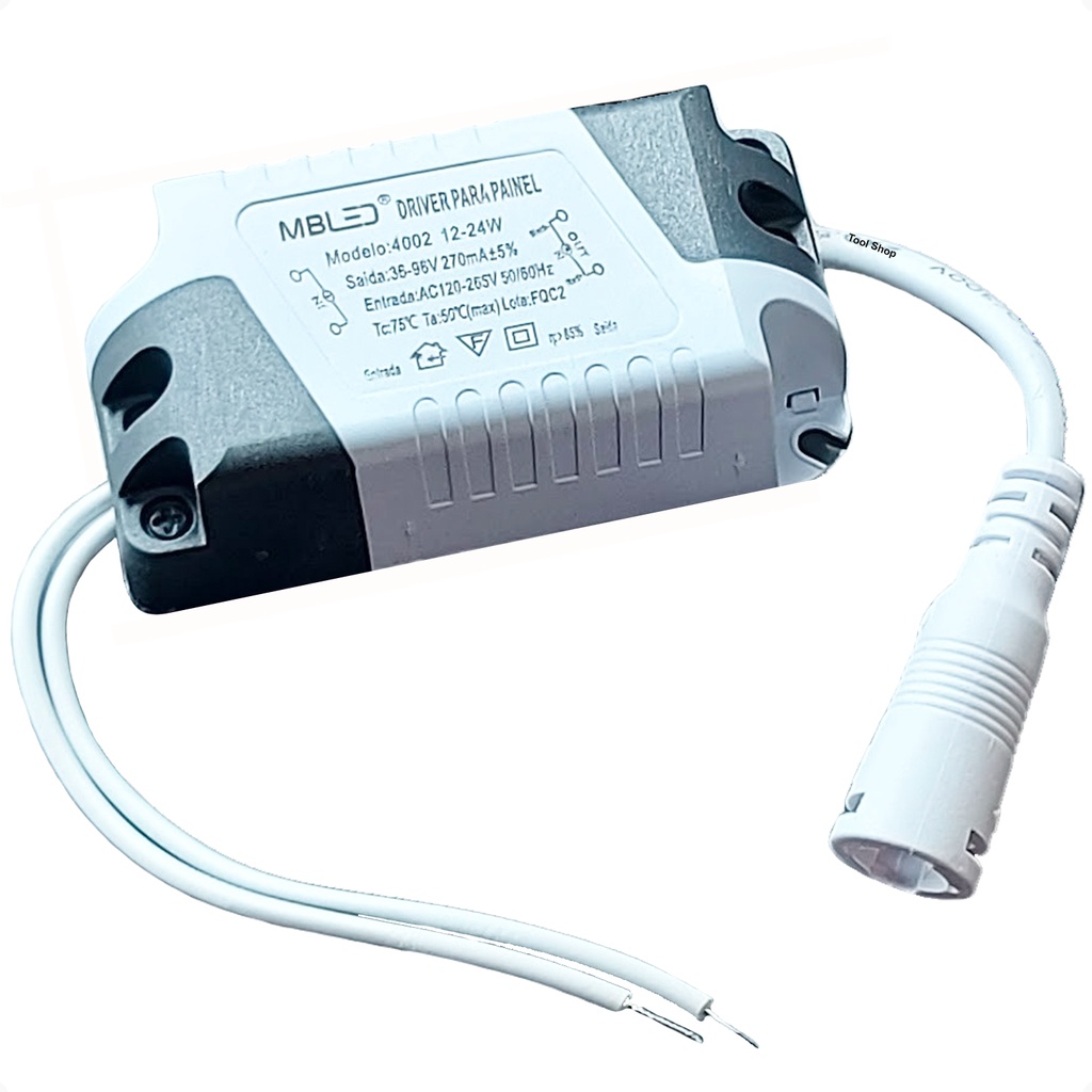 Driver Reator Fonte Para Plafon de Led Fita De Led de 12 até 24w Bivolt ...