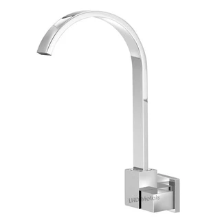 Torneira Parede Quadrada Bica Móvel Metal Cromada Luxo 1/4 V em Oferta na Shopee