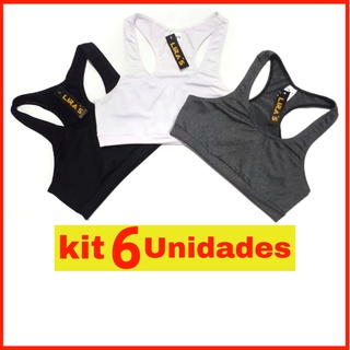 Kit c/6 Top Fitness Feminino Nadador/ Regata Para Caminhada Ginástica Treino Academia- Revenda/Atacado