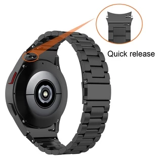 Sem Fechos Pulseira De Aço Inoxidável Para Samsung Galaxy Watch 4 Clássico 46mm 42mm/Watch4 44mm 40mm Metal De Fim Curva