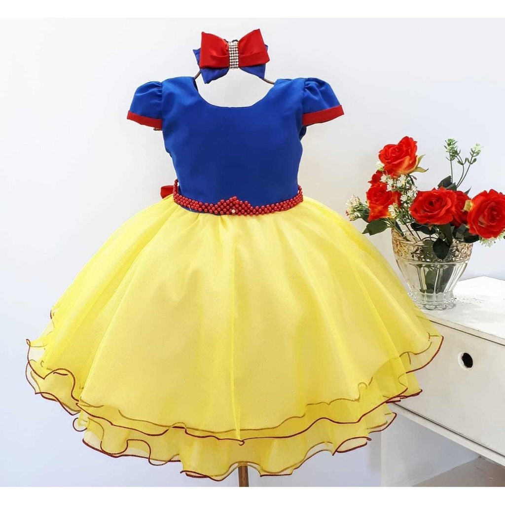 Vestido tematico deals branca de neve