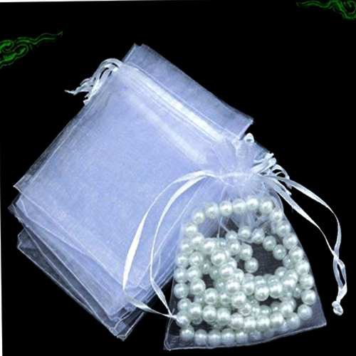100 saquinhos de organza 7x9 branco | Shopee Brasil