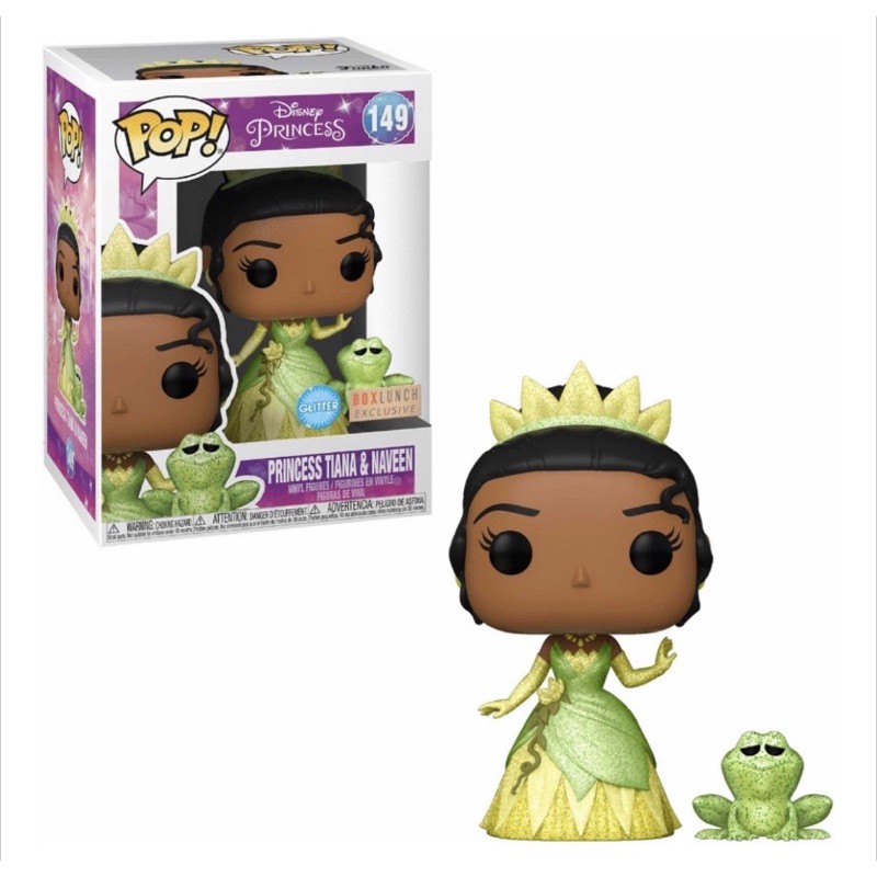 Funko Pop! Disney Princess: Tiana & Naveen Glitter Exclusivo Boxlunch - A  Princesa E O Sapo - #149