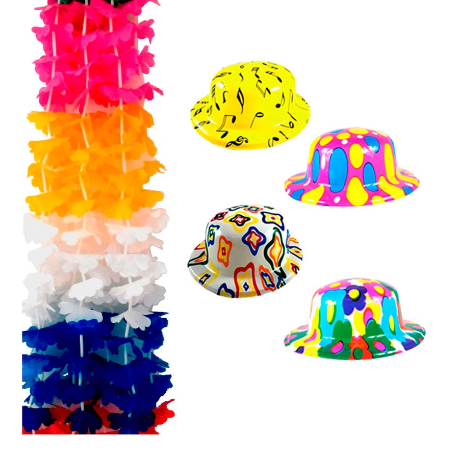 Kit 10 chapeus coquinho plastico para festas