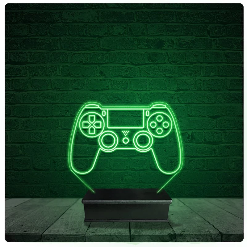 Luminária Abajur Acrílico Led - PS4 Playstation controle