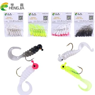 HENGJIA 7PCS/BAG Chumbo Jig Isca Macia De Pesca 4 Cores Tackle Wobbler Hooks