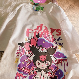 Kawaii Semi-Estéreo T-shirt de Coelho Roxo dos Desenhos Animados - Loja de  Moda Kawaii