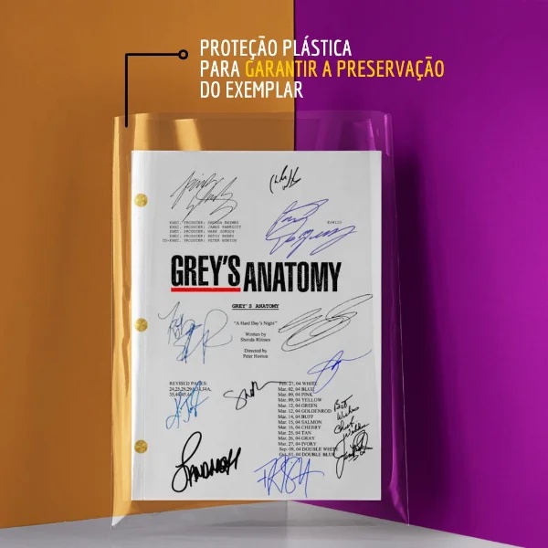 GREY'S ANATOMY: EPISÓDIO PILOTO - SCRIPT ROTEIRO AUTOGRAFADO (REIMPRESSO)