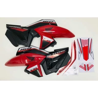 Kit Abas + Laterais Titan 160 2022 Vermelho Cor Da Fan 2016/19/2020