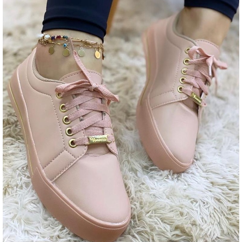 Tenis casual feminino hot sale nude