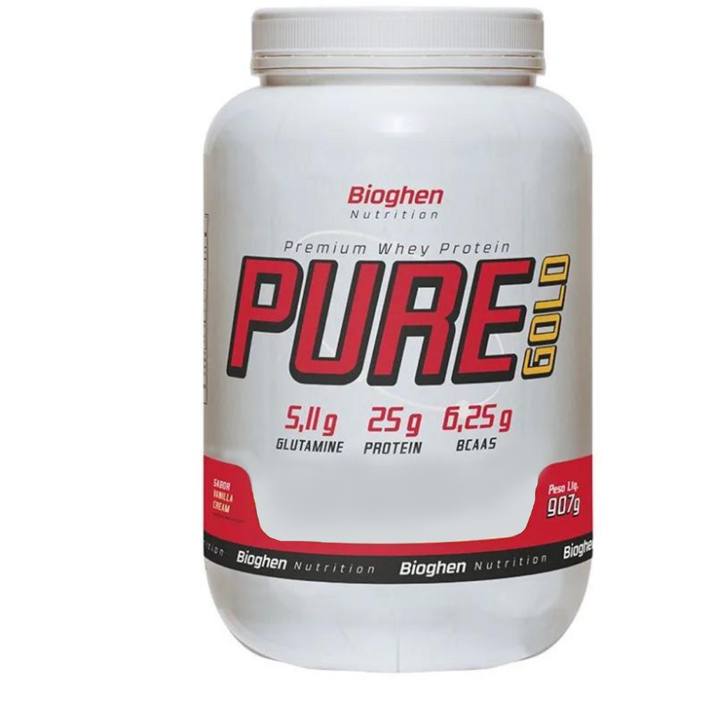 Pure Gold 100% (907g) – Bioghen – WHEY CONCENTRADO E ISOLADO