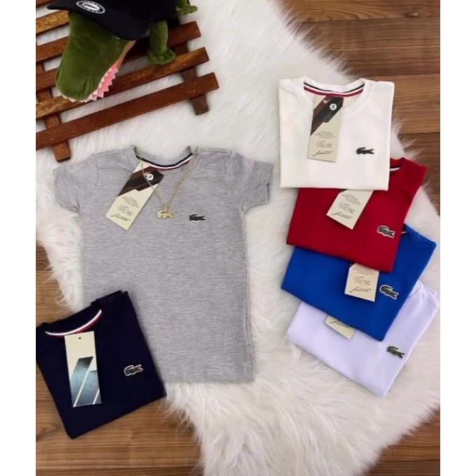 Camiseta Infantil e Juvenil Masculinha Lacoste Moda Blogueirinho