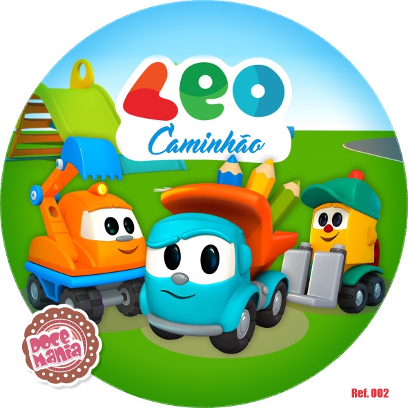 Kit Painel Personagem Trio Capa Cilindro Leo O Caminhao