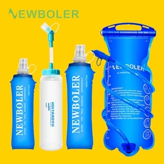 NEWBOLER 1L/1.5/2L/3L Bexiga De Água TPU BPA-Free 250ml 500ml Frasco Macio Dobrável Para Caminhadas Com Colete De Hidratação Ciclismo Mochila