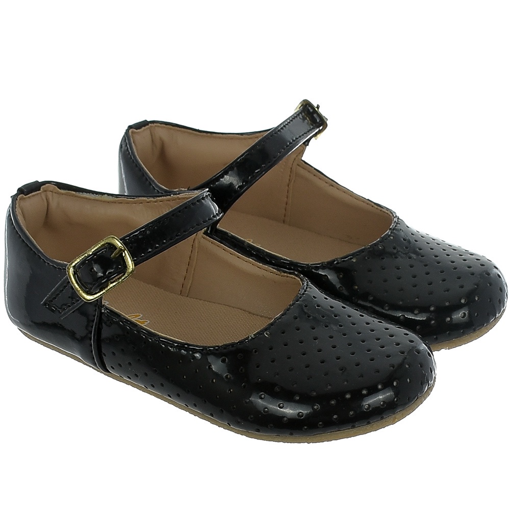 Sapato de Menina Boneca Kitcolt Preto Verniz | Shopee Brasil