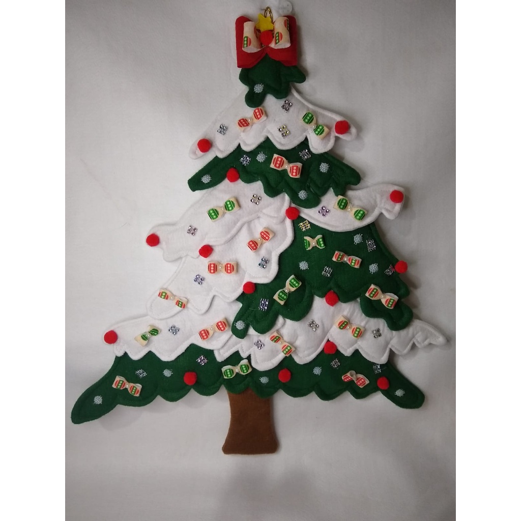 GRÁTIS) ARVORE DE NATAL 3D EM FELTRO 