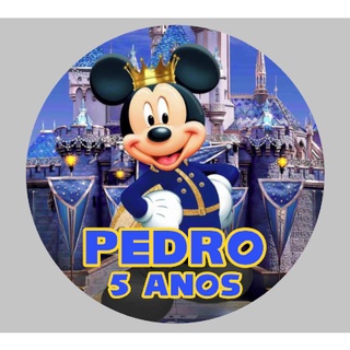 adesivos Mickey Realeza 5 cm, para latinhas, caixinhas de acrilico
