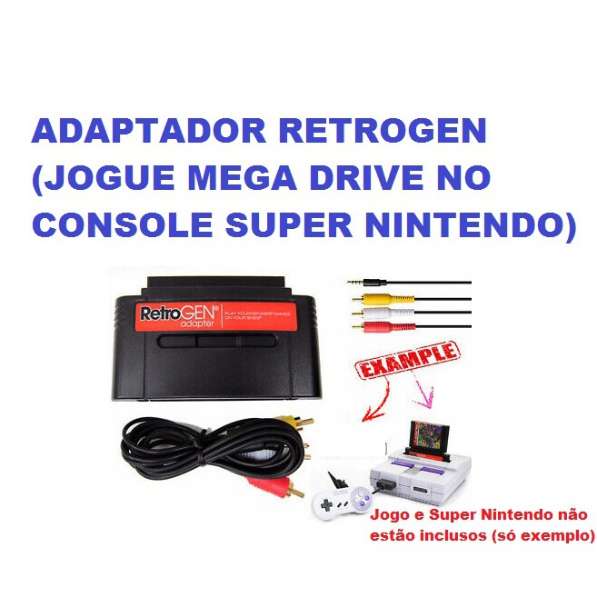 Adaptador Retrogen Jogue Mega Drive No Snes Super Nintendo
