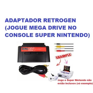 Adaptador Retrogen Jogue Mega Drive No Snes Super Nintendo