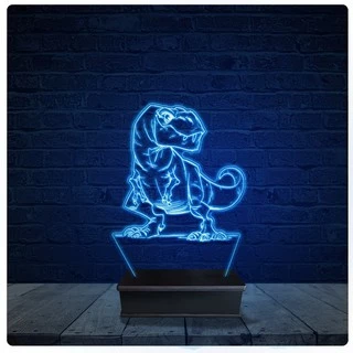 Luminária Led Acrilico Abajur - Dinossauro Tiranossauro 15