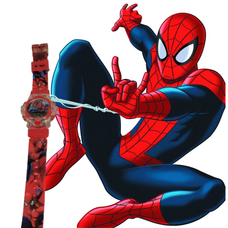 Relógio Infantil Homem Aranha Com Mini Game Marvel Vingador