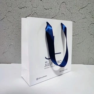 Sacola De Papel Personalizada Festa Loja Eventos 10unidades (22X20X08)