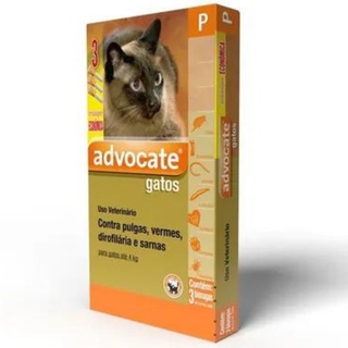 Combo Advocate Gatos 0,4ml Até 4kg - 3 Pipetas