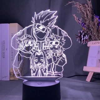 Anime Naruto Uzumaki 4 Kakashi Lâmpada Led Noturna Jagermeister