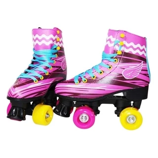 Patins 4 Rodas Roller 32/33 clássico Rosa Importway em Oferta na Shopee