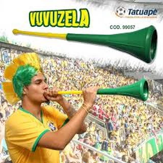 Cornetão Vulvuzela Grande verde e Amarela Copa do Mundo