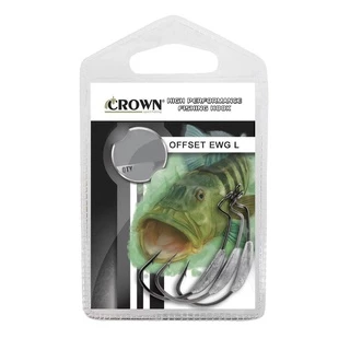 Anzol Offset Ewg Lastreado - Crown N 1/0 em Oferta na Shopee