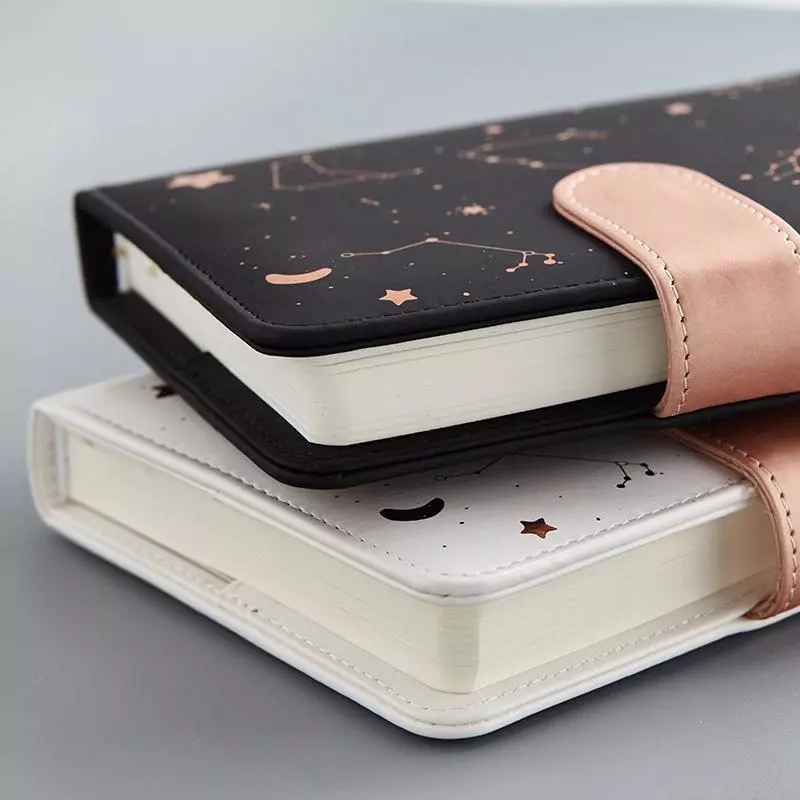 Starry Sky planner 2022 Planejador Anual E Semanal Tamanho A6 Caderno Escolar/Diário Capa Mole De Couro PU Papelaria
