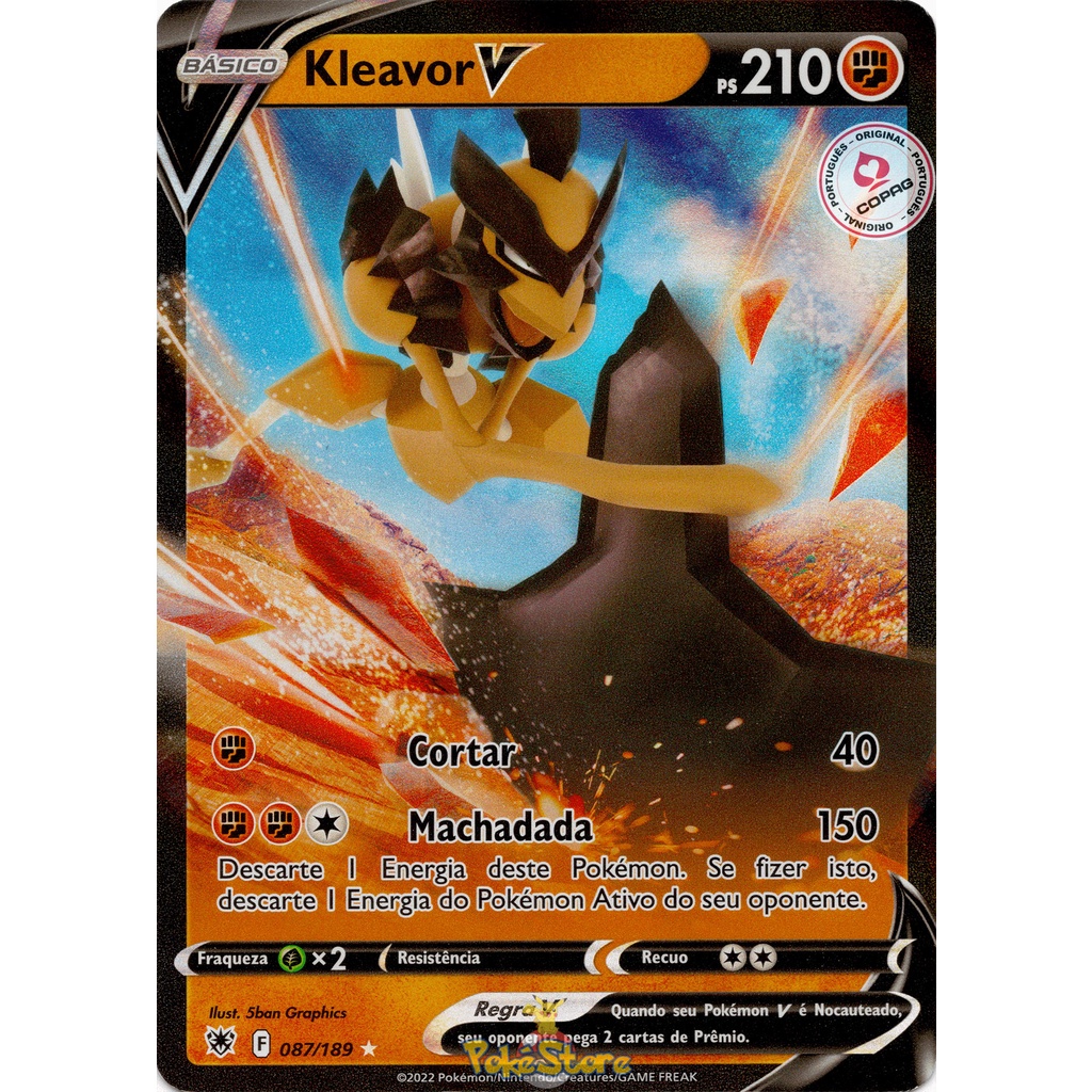 Carta Pokémon Kleavor V Astro Estrelas Radiantes Original, Jogo de  Tabuleiro Original Copag Nunca Usado 72188182