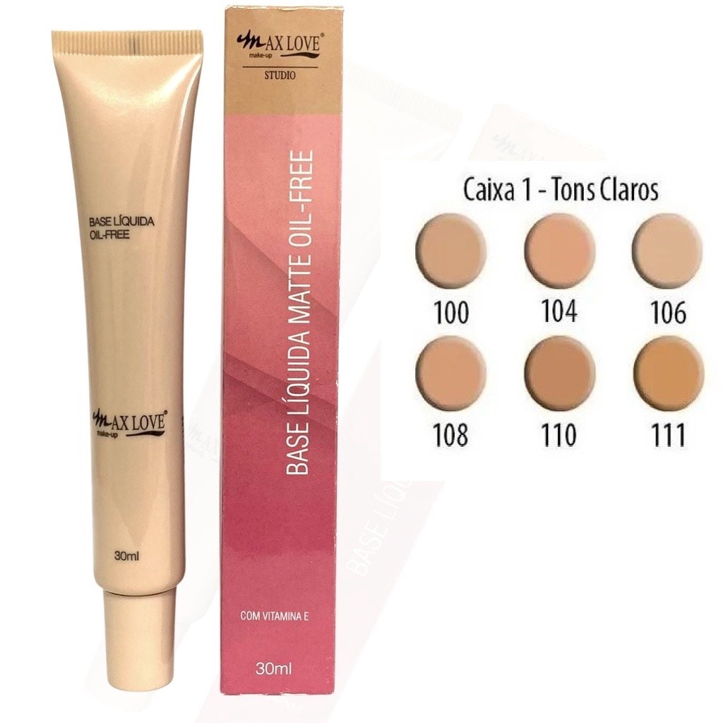 Base líquida Matte Oil- free 30ml max love | Shopee Brasil