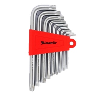 Jogo de Chaves Torx Curta T10 a T50 9 Pecas 123059 MTX